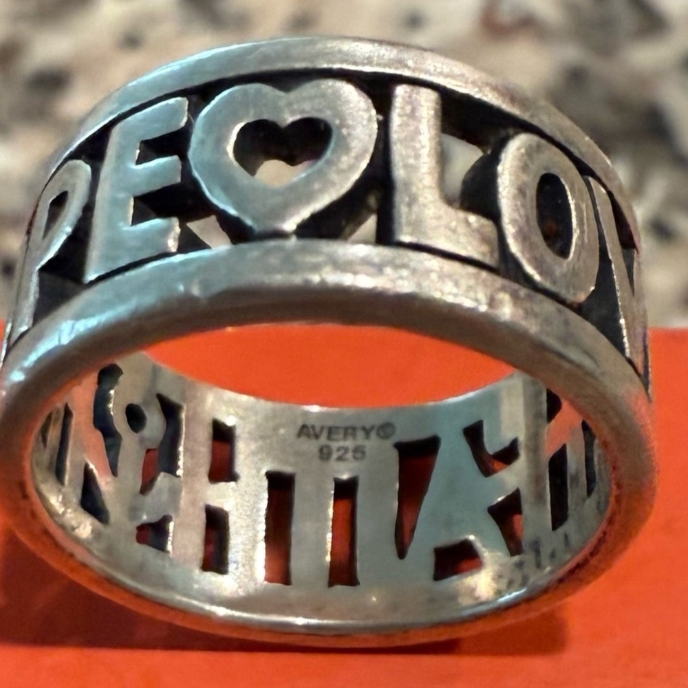 James Avery Silver Faith Hope Love Ring